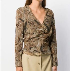 SOLD - NANUSHKA Ruched Front Long Sleeve Top